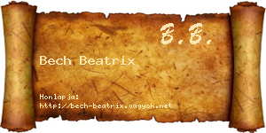 Bech Beatrix névjegykártya