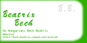 beatrix bech business card